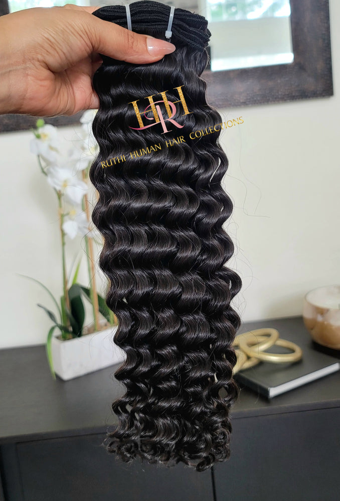 Deep wave 100% Raw Human hair cuticle intact bundles