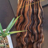 Loose wave 100% Raw Human hair Bundles highlight colored 30/ 1b