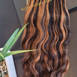 Loose wave 100% Raw Human hair Bundles highlight colored 30/ 1b