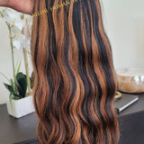 Loose wave 100% Raw Human hair Bundles highlight colored 30/ 1b