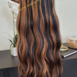 Loose wave 100% Raw Human hair Bundles highlight colored 30/ 1b