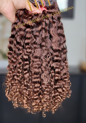 colored 100% Raw Human hair cuticle intact Bundles