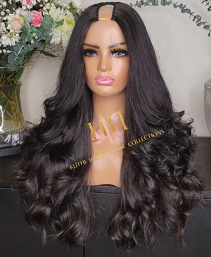 100% Human Hair U part wig ( layers cut)