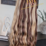 Loose wave 100% Raw Human hair Bundles  custom highlighted