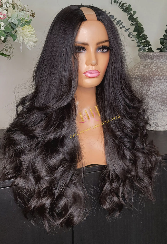 100% Human Hair U part wig ( layers cut)