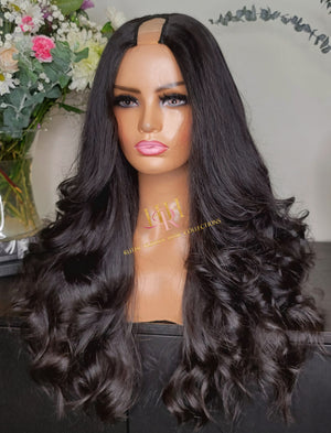 100% Human Hair U part wig ( layers cut)