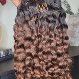 100% Raw Huan hair cuticle intact Brumese bundles  deep brown ombre