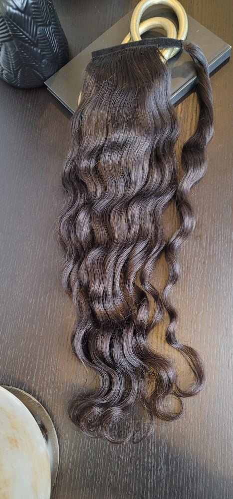 100% human hair Ponytail Natural wavy