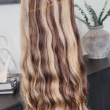 Loose wave 100% Raw Human hair Bundles  custom highlighted