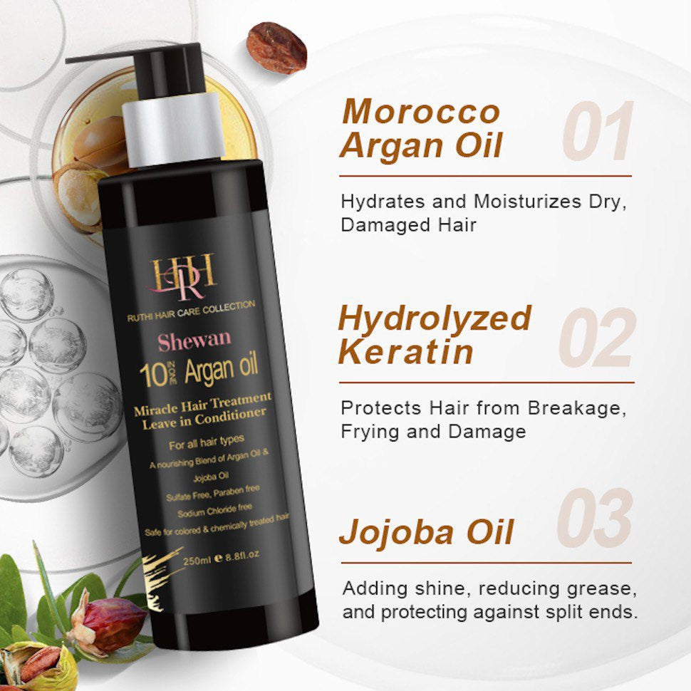 10 in 1 Argan Oil Miracle Hair Treatment Leave in conditioner