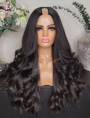 100% Human Hair U part wig ( layers cut)