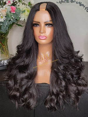 100% Human Hair U part wig ( layers cut)