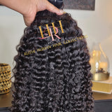 100% brumese curly Raw Human hair cuticle intact bundles.