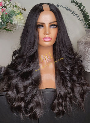 100% Human Hair U part wig ( layers cut)