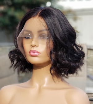 100%Humanhair lace front wig Body wave Bob