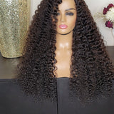 100% Humanhair lace closure wig deep/kinkiy curly