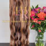 100% Raw Human hair cuticle intact Bundles, wavy highlighted