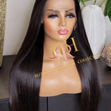 100% Human hair lace front wig straight