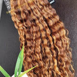 100% Raw Human hair cuticle intact Bundles deep wave highlighted