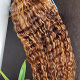 100% Raw Human hair cuticle intact Bundles deep wave highlighted