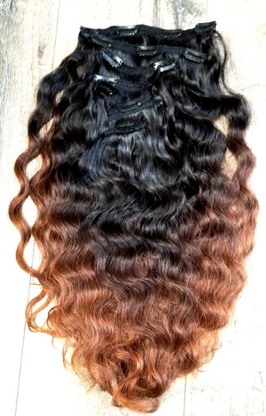 100% Human Hair Clip Ins Colored