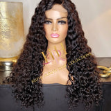 100% Humanhair lace closure wig Water wave