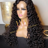 100% Humanhair lace closure wig Water wave