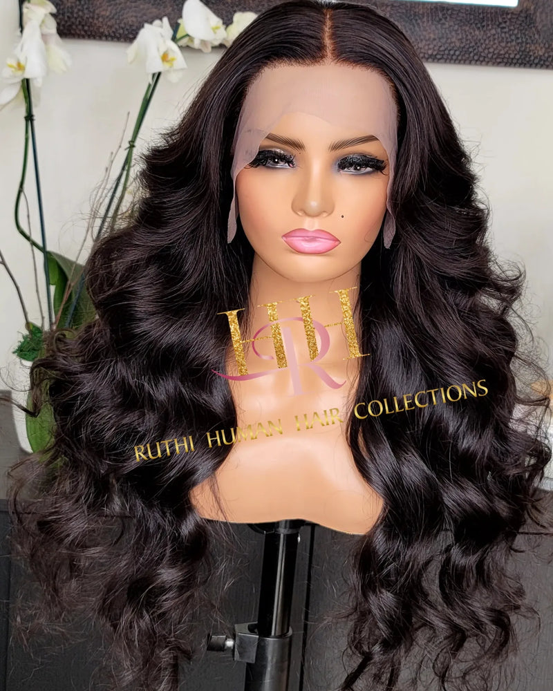 100%Human hair lace front wig Body wave