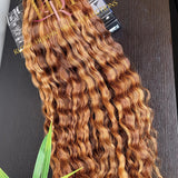 100% Raw Human hair cuticle intact Bundles deep wave highlighted
