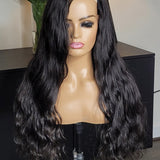 100% Human Hair U part wig natural loose wave
