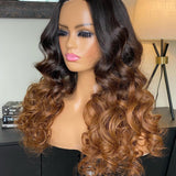 100% Human hair U part wig  Body wave  ombre