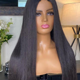 100% Human Hair U part wig straight