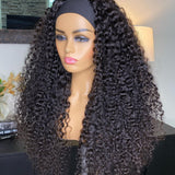 100% Human Hair head band wig kinkiy curly
