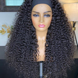 100% Human Hair head band wig kinkiy curly